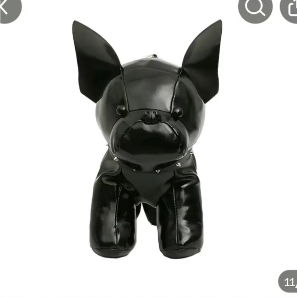 Black Dog-Shaped Crossbody Bag - Picture 3 of 14